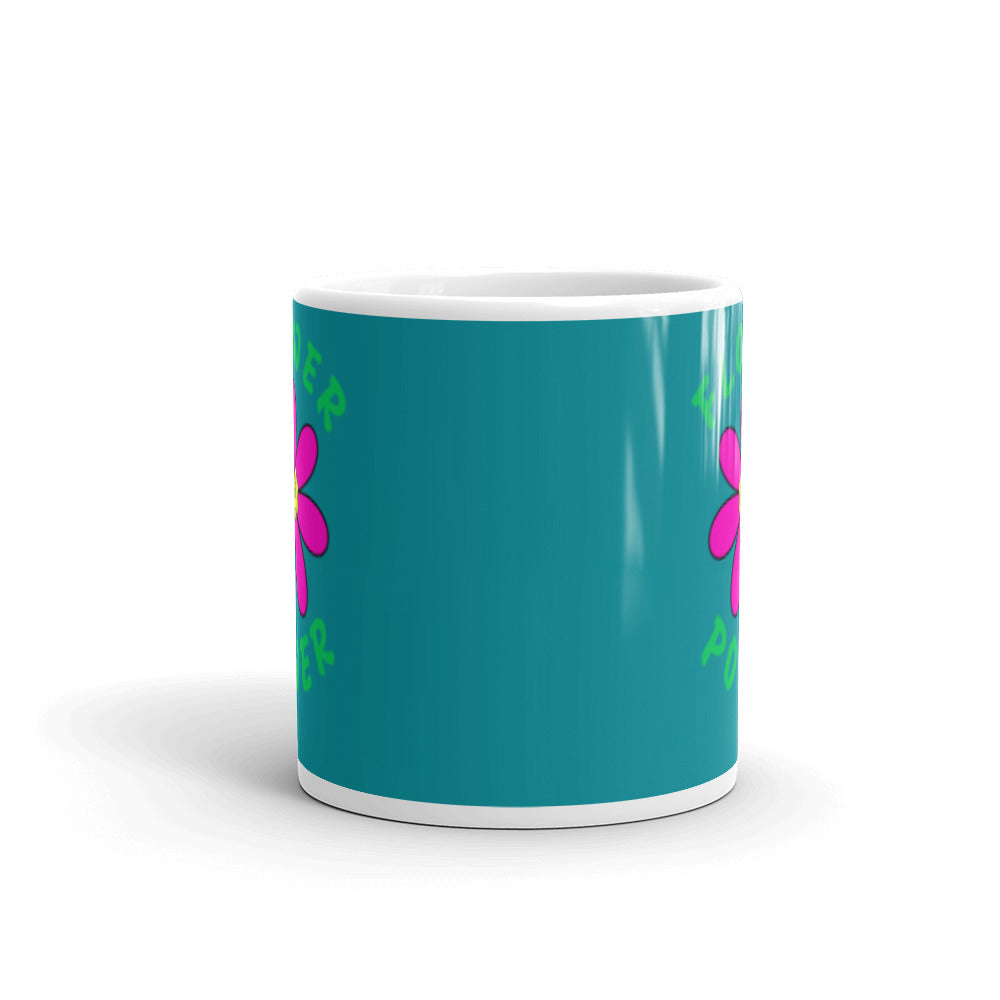 Flower Power 3.0 White Glossy Mug