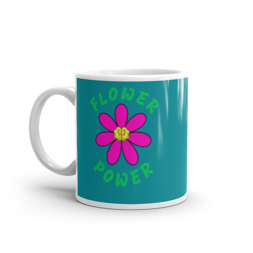 Flower Power 3.0 White Glossy Mug