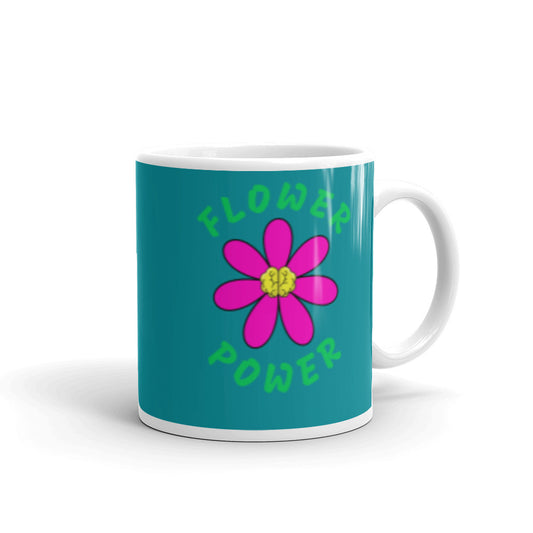 Flower Power 3.0 White Glossy Mug